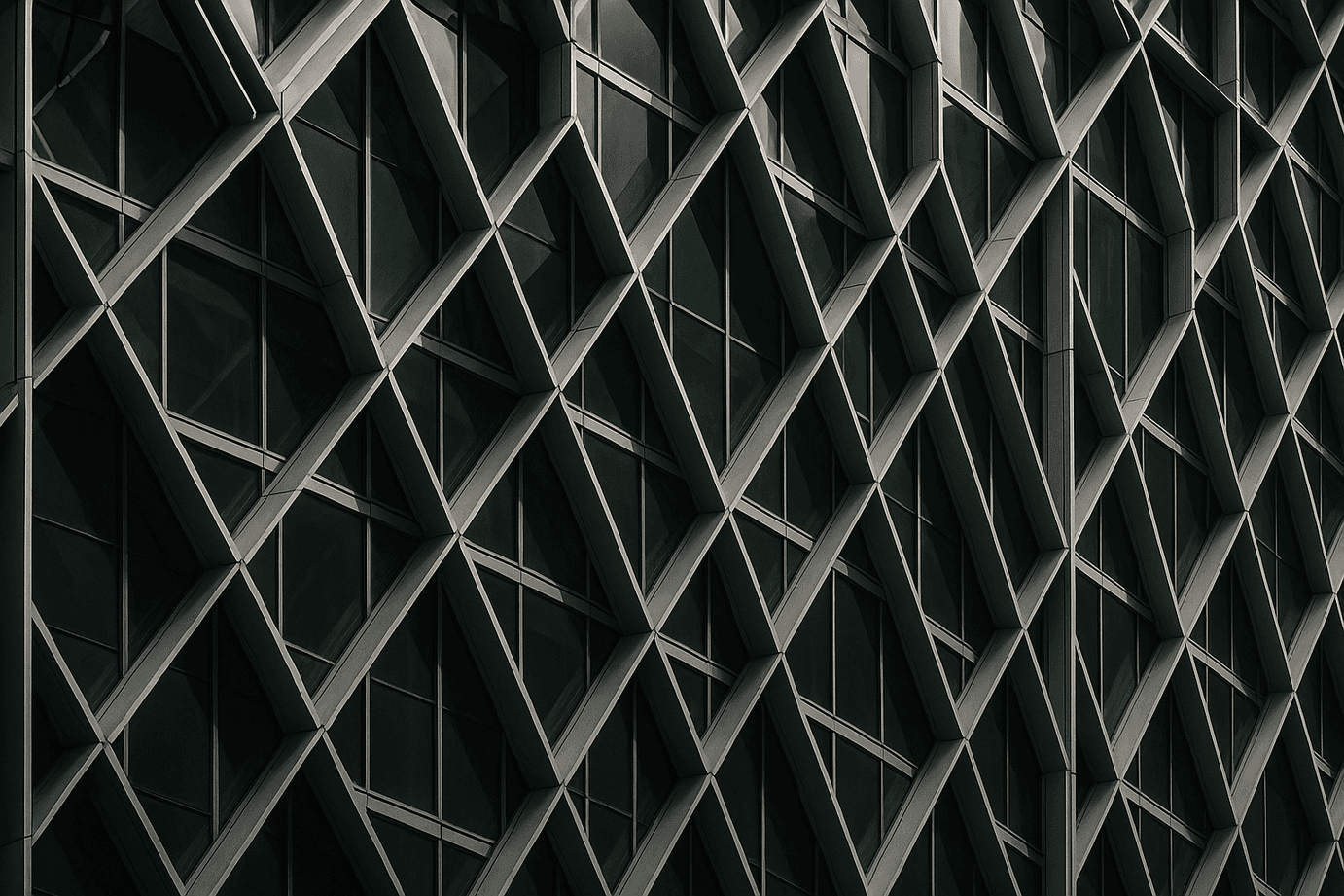 Geometric glass facade of a modern UAE tower